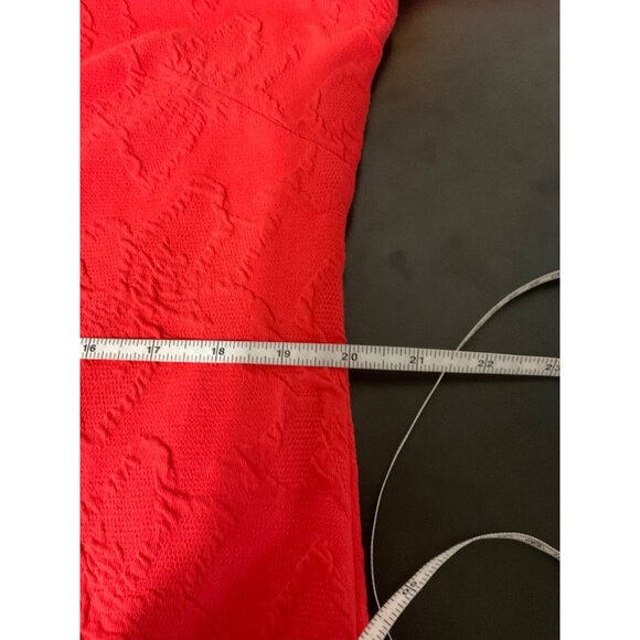 Lilly Pulitzer Knowles Ruby Red Textured Puff Sleeve Dress XL - Picture 13 of 15